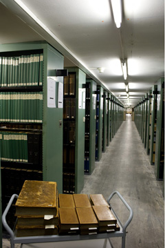 Magazijn van de Universiteitsbibliotheek Leuven