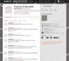 Vlaamse Erfgoedbibliotheek op Twitter