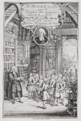 Gravure van J.Fokkema, 'Boerhaave over de kragten der medicijnin 