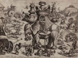 Joannes en Lucas Van Doetecum naar Allart Dehameel, de belegering van de olifant