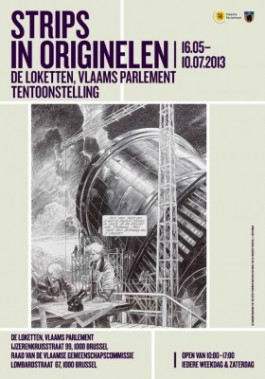 Affiche tentoonstelling 'De wereld van de strips in originelen'