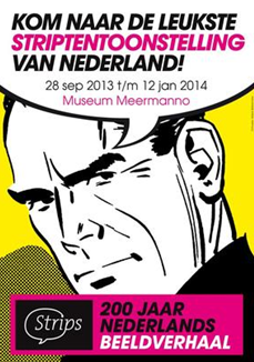 Affiche striptentoonstelling Meermanno