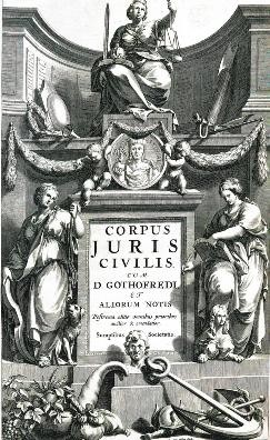 Titelpagina van een uitgave van de Corpus Iuris Civilis (1663)