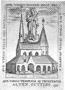 Antwerps bedevaartprentje burijngravure