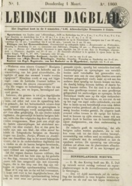 Leidsch Dagblad 1 maart 1860