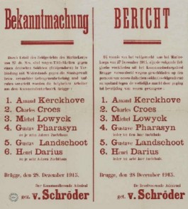 Bekendmaking van tuchthuisstraf voor vijf veroordeelden