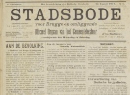 Stadsbode Brugge historische krant http://www.historischekrantenbrugge.be 