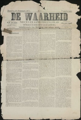 Krant De Waarheid, 1871