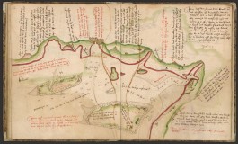 Pagina's uit het zeeboek met navigatieinstructies