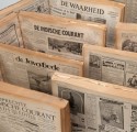 Leggers met ingebonden kranten