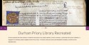 een printscreen van de online Durham kloosterbibliotheek en een manuscript