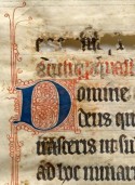 Manuscript met inktvraag (letters vallen uit het papier)
