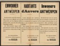 Oorlogsplakkaat uit collectie Erfgoedbibliotheek Hendrik Conscience