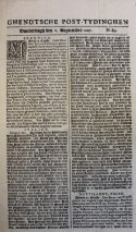 Ghendtsche post-tydinghen; krant 