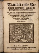 Titelpagina oude druk Universiteit Gent 