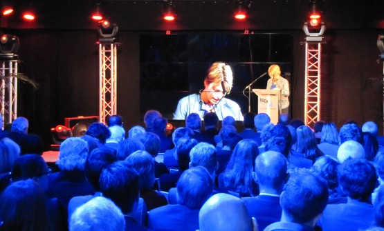 Vlaams minister van Cultuur Joke Schauvliege opent de 77e Boekenbeurs (2013) | Foto: David Coppoolse Minister Schauvliege houdt haar speech