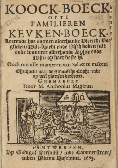 Titelpagina van Koock-boeck, ofte Familieren keuken-boeck